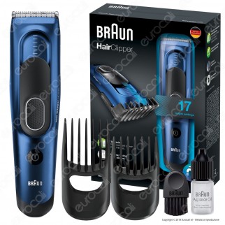 Braun Hair Clipper HC5030 Rasoio Tagliacapelli Elettrico con 17 Impostazioni di Lunghezza  Braun - 1