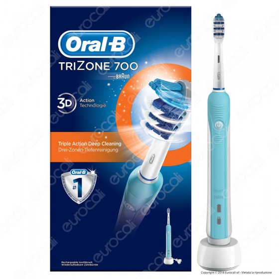 Spazzolino Elettrico Ricaricabile Oral B TriZone 700 Timer Testina 3D Spazzolino Elettrico Ricaricabile Oral B TriZone 700 Timer Testina 3D