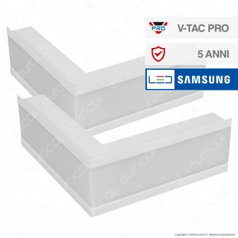 V-Tac PRO VT-7-41LW Coppia di Lampade LED Raccordo a Incasso Linear Light 10W Chip Samsung White Body - SKU 389