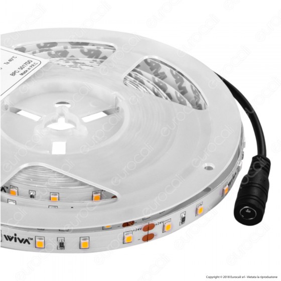 Wiva Striscia LED 2835 Monocolore 60 LED/metro - Bobina da 5 metri - Wiva Striscia LED 2835 Monocolore 60 LED/metro - Bobina da 5 metri -