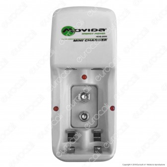 Movida Mini Charger Caricabatterie + 2 Pile Ministilo AAA 850mAh