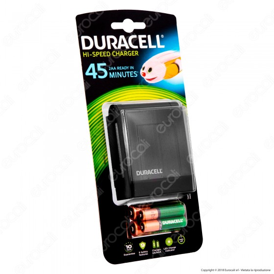 Duracell 45 Minuti Charger Caricabatterie CEF27 + 2 pile AA 1300 mAh e 2 pile AAA 750 mAh Duracell 45 Minuti Charger Caricabatterie CEF27 + 2 pile AA 1300 mAh e 2 pile AAA 750 mAh