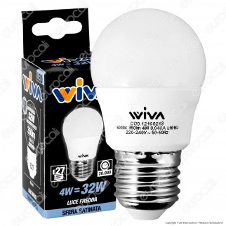 Wiva Lampadina LED E27 4W MiniGlobo G45 - mod. 12100221 / 12100275 /