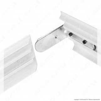 V-Tac Supporto in Metallo con Clip per Montaggio Esterno Pannelli LED 120x30 - SKU 8158