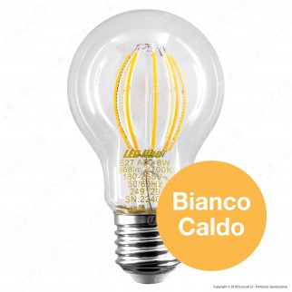 LED Line Lampadina LED E27 8W Bulb A60 Filamento Grafene Dimmerabile - mod. 249129