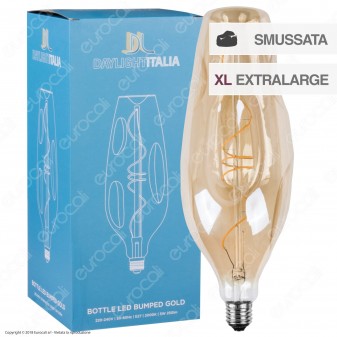Daylight Lampadina E27 Filamento LED a Spirale 5W Bulb Effetto Erosione Naturale Dimmerabile - mod. 700238.00L