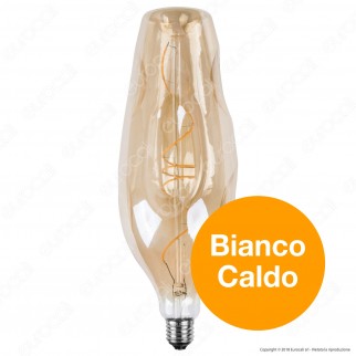 Daylight Lampadina E27 Filamento LED a Spirale 5W Bulb Effetto Erosione Naturale Dimmerabile - mod. 700238.00L