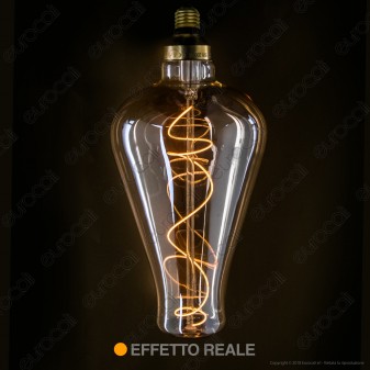 Daylight Lampadina E27 Filamento LED a Spirale 5W Bulb con Vetro Ambrato Dimmerabile - mod. 700185.00L