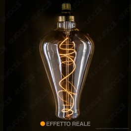 Daylight Lampadina E27 Filamento LED a Spirale 5W Bulb con Vetro Ambrato Dimmerabile - mod. 700185.00L