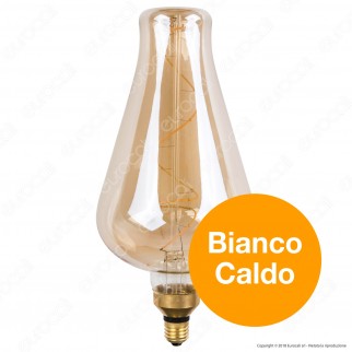 Daylight Lampadina E27 Filamento LED a Spirale 5W Bulb con Vetro Ambrato Dimmerabile - mod. 700185.00L