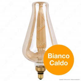 Daylight Lampadina E27 Filamento LED a Spirale 5W Bulb con Vetro Ambrato Dimmerabile - mod. 700185.00L