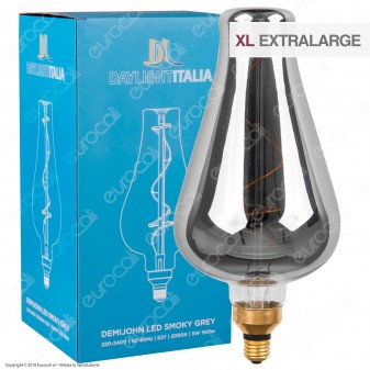 Daylight Lampadina E27 Filamento LED a Spirale 5W Bulb con Vetro Oscurato Dimmerabile - mod. 700186.00L 