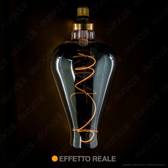 Daylight Lampadina E27 Filamento LED a Spirale 5W Bulb con Vetro Oscurato Dimmerabile - mod. 700186.00L 