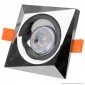 Immagine 2 - Kanlux BONIS DSL Portafaretto Quadrato da Incasso Colore Cromo per Lampadine GU10 e GU5.3 - mod. 28702