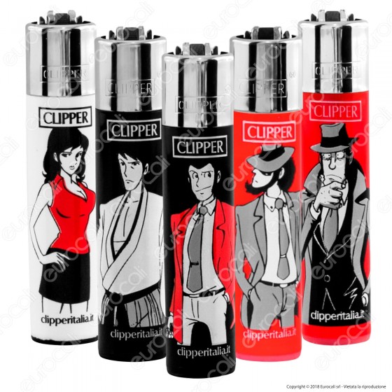 Clipper Large Fantasia Lupin 3 - 5 Accendini Clipper Large Fantasia Lupin 3 - 5 Accendini