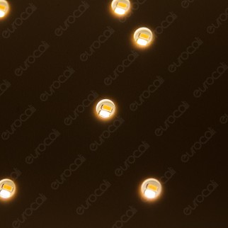 V-Tac VT-7128 Plafoniera LED 8W Forma Quadrata di Colore Oro Effetto Cielo Stellato con Telecomando - SKU 40301