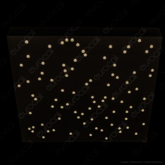 V-Tac VT-7128 Plafoniera LED 8W Forma Quadrata di Colore Oro Effetto Cielo Stellato con Telecomando - SKU 40301