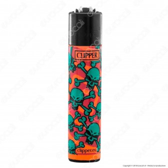 Clipper Large Fantasia Skulls X - Box da 48 Accendini