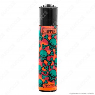 Clipper Large Fantasia Skulls X - Box da 48 Accendini