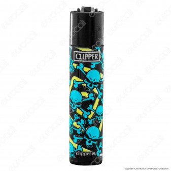 Clipper Large Fantasia Skulls X - Box da 48 Accendini