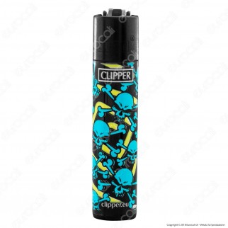 Clipper Large Fantasia Skulls X - Box da 48 Accendini