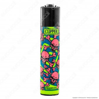 Clipper Large Fantasia Skulls X - Box da 48 Accendini