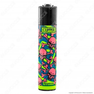 Clipper Large Fantasia Skulls X - Box da 48 Accendini