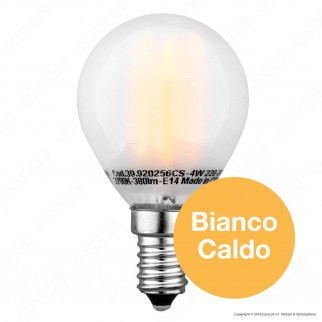 Life Serie 45GT Lampadina LED E14 4W MiniGlobo Filamento in Vetro