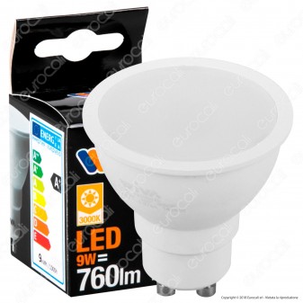 Wiva Lampadina LED GU10 9W Faretto Spotlight - mod. 12100419 / 12100420 / 12100421