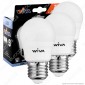Wiva Tripack Lampadina LED E27 5W MiniGlobo G45 - Confezione 3 Lampadine - mod. 12101002 / 12101006 / 12101010