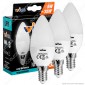 Wiva Tripack Lampadina LED E14 5W Candela - Confezione 3 Lampadine - mod. 12101100 / 12101101 / 12101102 [TERMINATO]