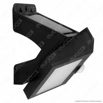 Life Lampada da Muro LED 3W con Pannello Solare e Sensore Colore Nero - mod. 39.9PLS102B