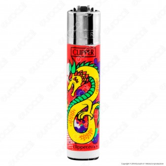 Clipper Large Fantasia Color Dragons - Box da 48 Accendini