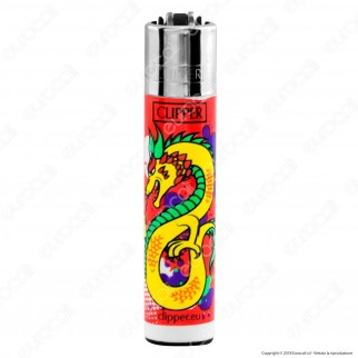 Clipper Large Fantasia Color Dragons - Box da 48 Accendini