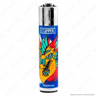 Clipper Large Fantasia Color Dragons - Box da 48 Accendini