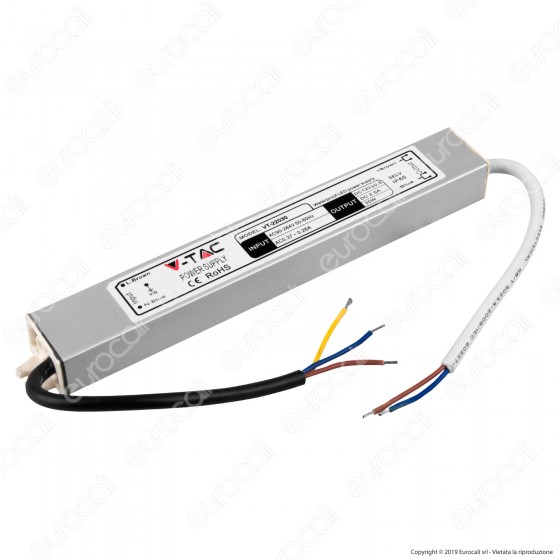 V-Tac Alimentatore 30W 12V Impermeabile IP65 a 1 Uscita con Cavi a V-Tac Alimentatore 30W 12V Impermeabile IP65 a 1 Uscita con Cavi a