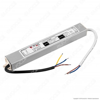 V-Tac Alimentatore 30W 12V Impermeabile IP65 a 1 Uscita con Cavi a