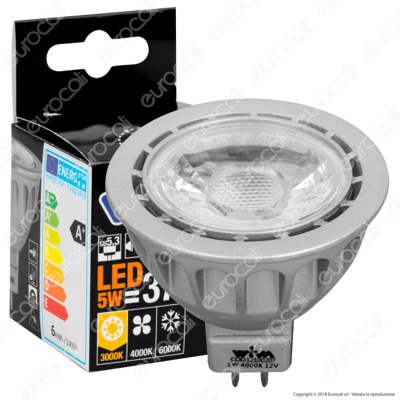 Wiva Lampadina LED GU5.3 (MR16) 5W Faretto Spotlight - mod. 12100206