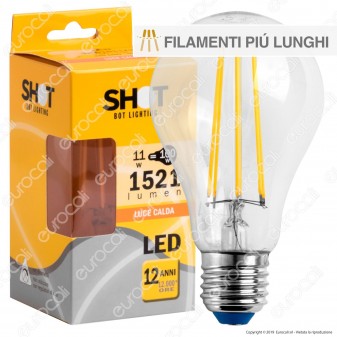 Bot Lighting Shot Lampadina LED E27 11W Bulb A67 Filamento