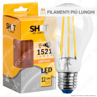 Bot Lighting Shot Lampadina LED E27 11W Bulb A67 Filamento