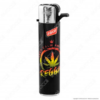 Prof Round Flint Accendino Maxi Fantasia Leaf - Box da 25 Accendini