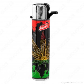 Prof Round Flint Accendino Maxi Fantasia Leaf - Serie di 5 Accendini