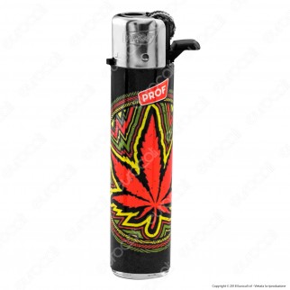 Prof Round Flint Accendino Maxi Fantasia Leaf - Serie di 5 Accendini