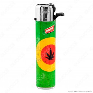 Prof Round Flint Accendino Maxi Fantasia Leaf - Serie di 5 Accendini