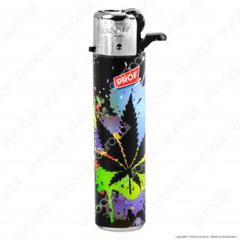 Prof Round Flint Accendino Maxi Fantasia Leaf - Serie di 5 Accendini