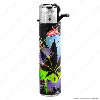 Prof Round Flint Accendino Maxi Fantasia Leaf - Serie di 5 Accendini