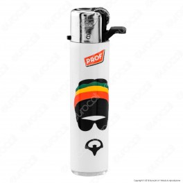 Prof Round Flint Accendino Maxi Fantasia Rasta - Box da 25 Accendini