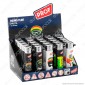 Immagine 1 - Prof Round Flint Accendino Maxi Fantasia Rasta - Box da 25 Accendini