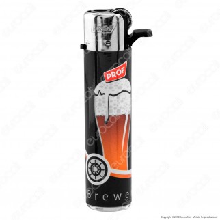 Prof Round Flint Accendino Maxi Fantasia Beer - Box da 25 Accendini