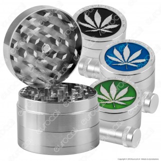 Atomic Grinder Tritatabacco 4 Parti + Mini Pressa in Confezione Regalo